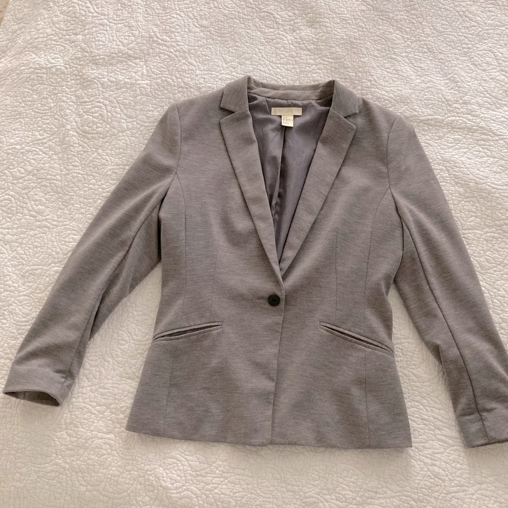 H&M grey blazer - size 12
